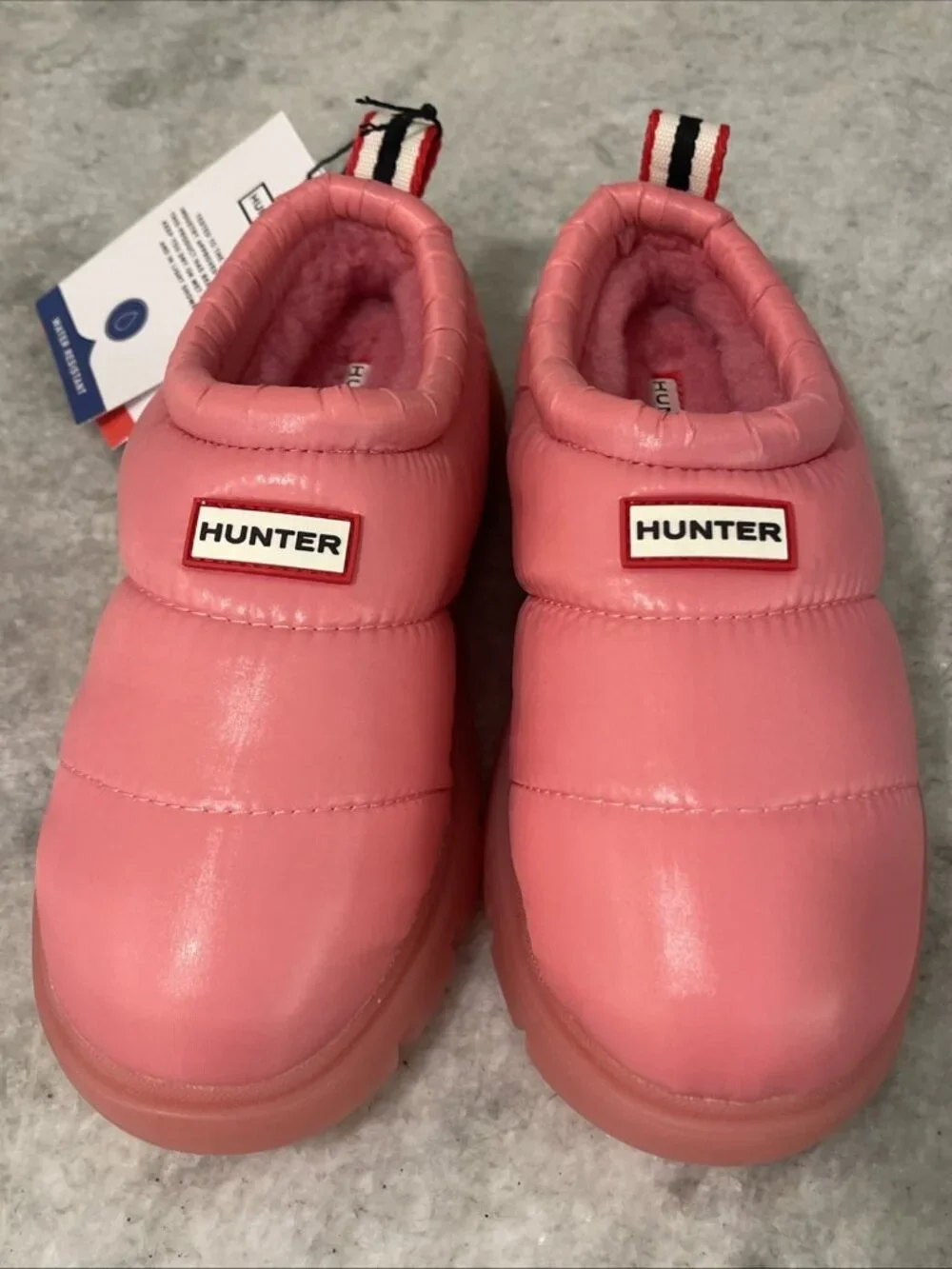 Hunter Cody Mules Size 4 Youth Big Girl Pink Insulated Waterproof Shoes New Tags